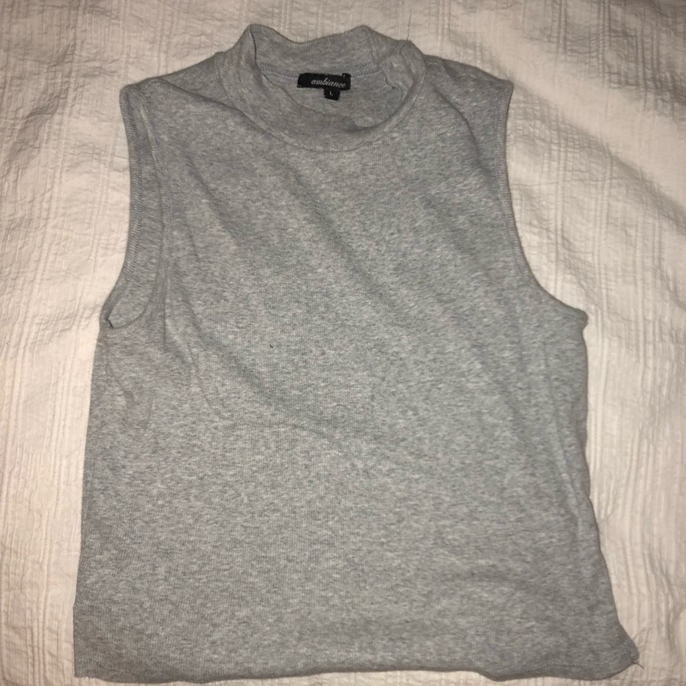 mock neck tank top